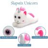 The Petting Zoo Unicorn Stuffed Animal Plushie Slap Bracelet, Gifts for Kids, Slapstix Animals, White Unicorn Plush Toy 10 inches