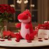 The Petting Zoo Val Darling Dino Stuffed Animal Plushie, Valentine’s Day Gifts for Kids, Red Dinosaur Plush Toy, 10 inches