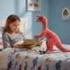 The Petting Zoo Velociraptor Stuffed Animal Plushie, Gift for Kids, Dinosaur Animals, Red Velociraptor Dinosaur Plush Toy, 22 inches