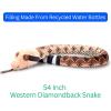 The Petting Zoo Western Diamondback Snake Stuffed Animal Plushie, Gifts for Kids, Earth Keeperz Snake Animals, Zoologee Brown Western Diamondback Snake Plush Toy, 54 inches