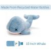 The Petting Zoo Whale Stuffed Animal Plushie, Gifts for Kids, Fuzzlez Sealife Animals, Whale Plush Toy, 15 inches