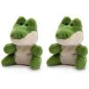 The Petting Zoo Alligator Stuffed Animal Plushie, Gifts for Kids, Nuggetz Wildlife Animals, Green Gator Plush Toy 6 Inches(Small (Pack of 2))