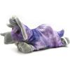 The Petting Zoo Dino Triceratops Stuffed Animal Plushie Slap Bracelet, Gifts for Kids, Slapstix Dinosaur Animals, Purple Triceratops Plush Toy, 9 inches