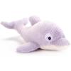 The Petting Zoo Dolphin Stuffed Animal Plushie, Gifts for Kids, Sealife Fuzzlez Animals, Purple Dolphin Plush Toy, 16 inches