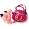 The Petting Zoo Flamingo Stuffed Animal Plushie and Purse Set, Gifts for Kids, Wildlife Animal Toy, Pink Flamingo Plush Toy and Purse Pet Carrier