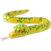 The Petting Zoo Green Tree Python Snake Stuffed Animal Plushie, Gifts for Kids, Earth Keeperz Snake Animals, Zoologee High Yellow Green Tree Python Snake Plush Toy, 54 inches