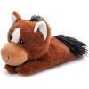 The Petting Zoo Horse Stuffed Animal Plushie Slap Bracelet, Gifts for Kids, Slapstix Wildlife Animals, Brown Horse Plush Toy, 10 inches