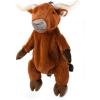 The Petting Zoo Longhorn Stuffed Animal Plushie Backpack, Gifts for Kids, Wildlife Animal Toy, Brown Longhorn Plush Toy Book Bag, 20 inches