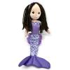The Petting Zoo, Mermaid Doll, Gifts for Girls, Plush Mermaid Doll, 12 inch (Dark Skin)(Brunette)