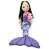 The Petting Zoo, Mermaid Doll with Axolotl Stuffed Animal, Gift for Girls, Mermaid Plush Doll with Axolotl Plush Toy, 17 inch (Ethnic), 3143x2A(Brunette)