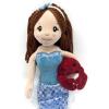 The Petting Zoo Mermaid Doll with Crab Stuffed Animal- Great Gifts for Girls, Plush Doll Mermaid with Crab Plush Toy-17 Inches (Dark Skin)(Red Hair)
