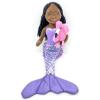 The Petting Zoo Mermaid Doll with Flamingo Stuffed Animal- Great Gifts for Girls, Mermaid Plush Doll with Flamingo Plush Toy, 17 inch (African American)