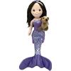 The Petting Zoo Mermaid Doll with Sea Lion Stuffed Animal- Great Gifts for Girls, Mermaid Plush Doll with Sea Lion Plush Toy, 17 inch (African American)(Brunette)