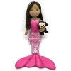 The Petting Zoo Mermaid Doll with Sea Otter Stuffed Animal- Great Gifts for Girls, Mermaid Plush Doll with Sea Otter Plush Toy, 17 inch (Blonde)(Dark Skin)