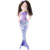 The Petting Zoo Mermaid Stuffed Animal Plushie, Gifts for Kids, Sealife Animals, Brunette Mermaid Doll Plush Toy, 32 inches