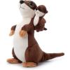 The Petting Zoo Mom and Baby River Otter Stuffed Animal, Gifts for Kids, Pocketz Zoo Animals, River Otter Plush Toy 11 inches
