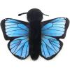 The Petting Zoo Monarch Butterfly Stuffed Animal Plushie Slap Bracelet, Gifts for Kids, Slapstix Wildlife Animals, Blue Monarch Butterfly Plush Toy, 9 inches