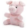 The Petting Zoo Pig Stuffed Animal Plushie, Gifts for Kids, Nuggetz Wildlife Animals, Pink Pig Plush Toy, 6 inches(Small)