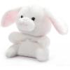 The Petting Zoo Rabbit Stuffed Animal Plushie, Gifts for Kids, Nuggetz Wildlife Animals, White Bunny Plush Toy, 6 inches