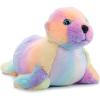 The Petting Zoo Sea Lion Stuffed Animal Plushie, Ombrez Wildlife Animals, Rainbow Sea Lion Plush Toy 15 inches