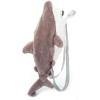 The Petting Zoo Shark Stuffed Animal Plushie Backpack, Gifts for Kids, Sealife Animal Toy, Gray Shark Plush Toy Book Bag, 20 inches