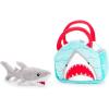 The Petting Zoo Shark Stuffed Animal Plushie and Purse Set, Gifts for Kids, Sealife Animal Toy, Gray Shark Plush Toy and Purse Pet Carrier