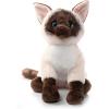 The Petting Zoo Siamese Cat Stuffed Animal Plushie, Gifts for Kids, Cat Plush Toy 12 inches