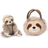 The Petting Zoo Sloth Stuffed Animal Plushie and Purse Set, Gifts for Kids, Wildlife Animal Toy, Sloth Plush Toy and Purse Pet Carrier
