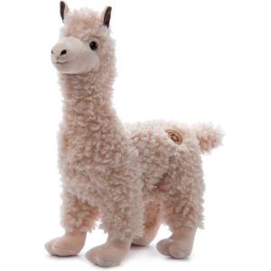 The Petting Zoo Alpaca Stuffed Animal Plushie, Gifts for Kids, Wild Onez Zoo Animals, Alpaca Plush Toy 14 inches
