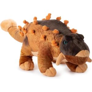 The Petting Zoo Ankylosaurus Stuffed Animal Plushie, Dinosaur Animals, ZOOLOGEE Dinosaur Plush Toy 18 inches