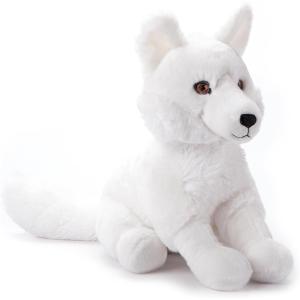 The Petting Zoo Arctic Fox Stuffed Animal Plushie, Gifts for Kids, Earth Keeperz Wildlife Animals, Zoologee White Arctic Fox Plush Toy, 13 inches