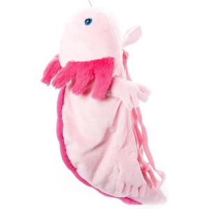The Petting Zoo Axolotl Stuffed Animal Plushie Backpack, Gifts for Kids, Sealife Animal Toy, Pink Axolotl Plush Toy Book Bag, 20 inches
