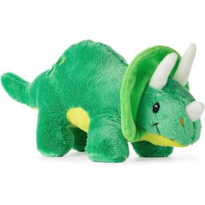 The Petting Zoo Baby Triceratops Stuffed Animal Plushie, Dinosaur Animals, ZOOLOGEE Green Dinosaur Plush Toy 11 inches
