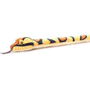 The Petting Zoo Ball Python Snake Stuffed Animal Plushie, Gifts for Kids, Earth Keeperz Snake Animals, Zoologee Yellow Ball Python Snake Plush Toy, 54 inches