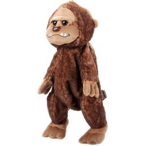The Petting Zoo Bigfoot Boy Stuffed Animal Plushie Backpack, Gifts for Kids, Wildlife Animal Toy, Brown Bigfoot Plush Toy Book Bag, 20 inches