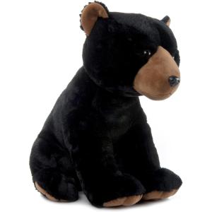 The Petting Zoo Black Bear Stuffed Animal, Gifts for Kids, Wild Onez Zoo Animals, Jumbo Black Bear Plush Toy 20 inches