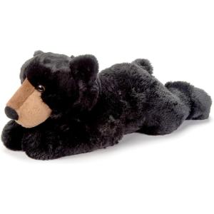 The Petting Zoo Black Bear Stuffed Animal Plushie, Gifts for Kids, Wildlife Animals, Floppy Black Bear Plush Toy, 24 inches
