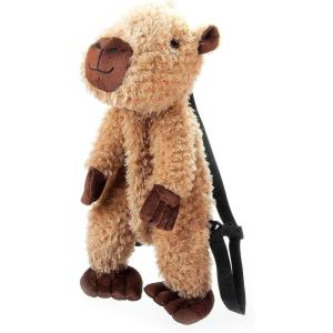 The Petting Zoo Capybara Stuffed Animal Plushie Backpack, Gifts for Kids, Wildlife Animal Toy, Brown Capybara Plush Toy Book Bag, 20 inches
