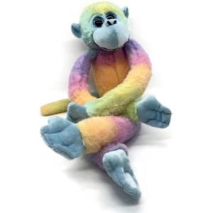 The Petting Zoo, Colorful Hanging Monkey Stuffed Animal, Ombrez Monkey Plush Toy, 20″ Blue
