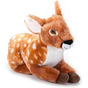 The Petting Zoo Fawn Stuffed Animal Plushie, Gifts for Kids, Earth Keeperz Wildlife Animals, Zoologee Brown Fawn Plush Toy, 12 inches