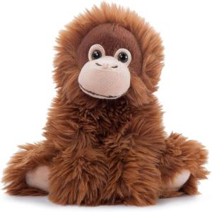 The Petting Zoo Female Orangutan Stuffed Animal Plushie, Gifts for Kids, Wild Onez Wildlife Animals, Orangutan Plush Toy 9 inches