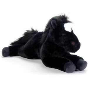 The Petting Zoo Floppy Black Horse Stuffed Animal Plushie, Gifts for Kids, Wild Onez Barnyard Animals, Black Horse Plush Toy, 16 inches