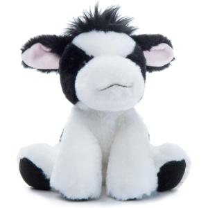 The Petting Zoo Floppy Cow Stuffed Animal Plushie, Gifts for Kids, Wild Onez Wildlife Animals, Cow Plush Toy 9 inches