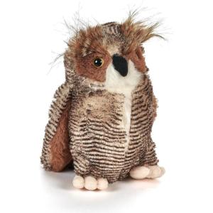 The Petting Zoo Great Horned Owl Stuffed Animal Plushie, Gifts for Kids, Wild Onez Wildlife Animals, Horned Owl Plush Toy 9 Inches