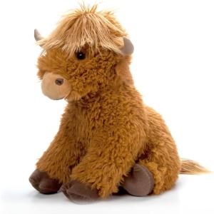The Petting Zoo Highland Cow Stuffed Animal Plushie, Gifts for Kids, Wild Onez Wildlife Animals, Cow Plush Toy, 20 inches