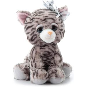 The Petting Zoo, Lash’z Gray Tabby Cat Stuffed Animal, Gifts for Girls, Plush Toy 10 inches