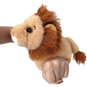 The Petting Zoo Lion Stuffed Animal Plushie Slap Bracelet, Gifts for Kids, Slapstix Wildlife Animals, Lion Plush Toy, 10 inches(Medium)