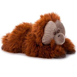The Petting Zoo Male Orangutan Stuffed Animal Plushie, Gifts for Kids, Earth Keeperz Rainforest Animals, Zoologee Orange Male Orangutan Plush Toy, 10 inches