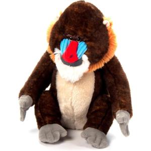 The Petting Zoo Mandrill Monkey Stuffed Animal Plushie, Gifts for Kids, Wild Onez Wildlife Animals, Monkey Plush Toy, 12 inches