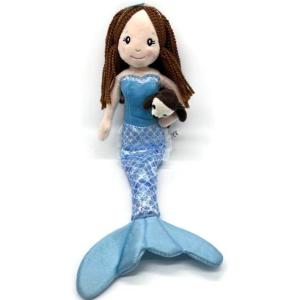 The Petting Zoo Mermaid Doll with Sea Otter Stuffed Animal- Great Gifts for Girls, Mermaid Plush Doll with Sea Otter Plush Toy, 17 inch (Blonde)(Red Hair)